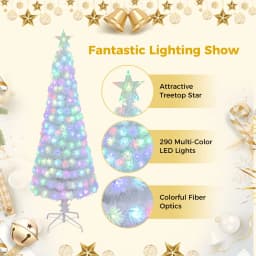 DORTALA 6 FT Artificial Xmas Tree Pencil Christmas Tree w/ 248 Branch Tips