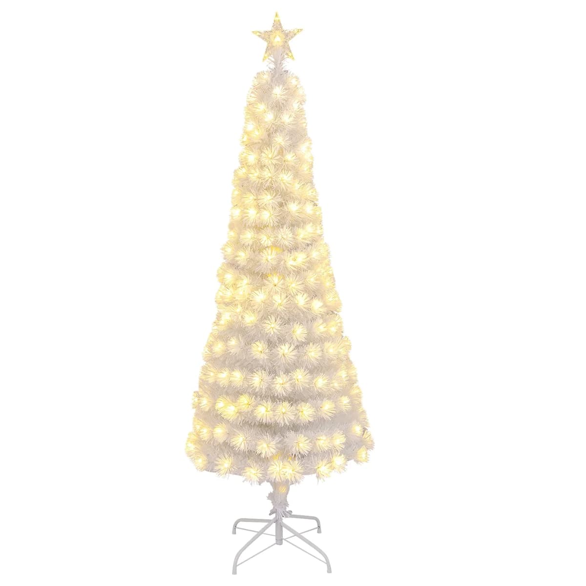DORTALA 6 FT Artificial Xmas Tree Pencil Christmas Tree w/ 248 Branch Tips