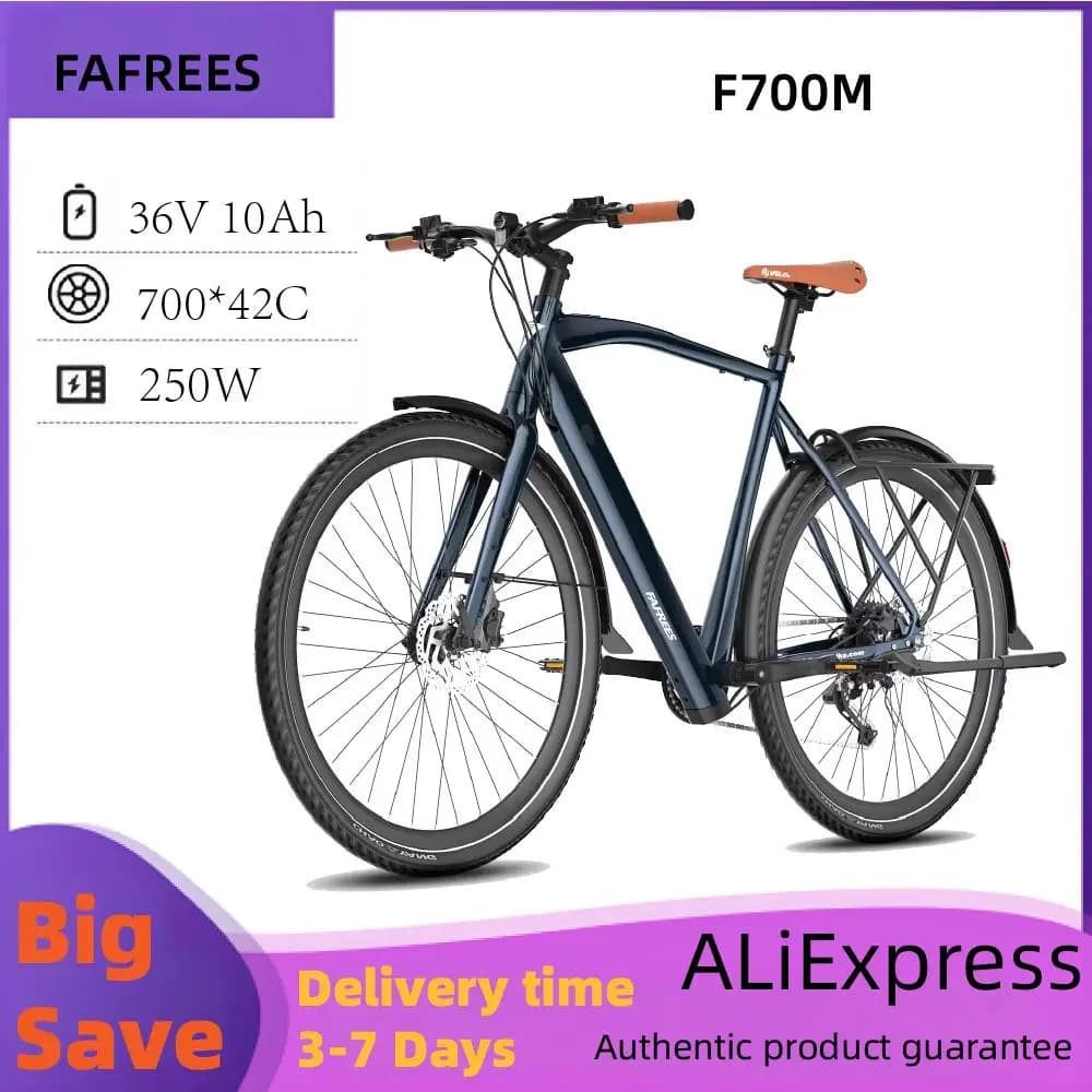 FAFREES F700M/F700W Adult Electric Bicycle 250W Motor City Electric Bicycle 36V10Ah Battery 700*42C Tire Commuter E-bike