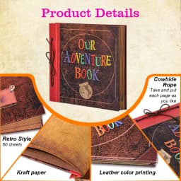 60 pages handmade DIY souvenir photo album our adventure book vintage kraft photo album wedding photo album Mother's Day gifts