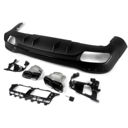 For Mercedes Benz GLS Class X167 with AMG Package GLS63 Style GLS450 GLS580 2019+ Rear Diffuser Lip Bumper Lip +Tailpipe Tips