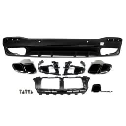 For Mercedes Benz GLS Class X167 with AMG Package GLS63 Style GLS450 GLS580 2019+ Rear Diffuser Lip Bumper Lip +Tailpipe Tips