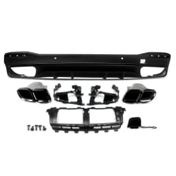 For Mercedes Benz GLS Class X167 with AMG Package GLS63 Style GLS450 GLS580 2019+ Rear Diffuser Lip Bumper Lip +Tailpipe Tips