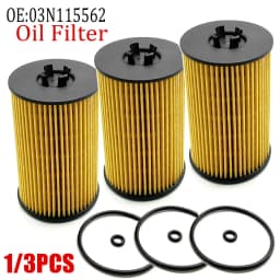 1/3Pcs Engine Oil Filter for Audi Seat Skoda VW 1.6 TDI/2.0 TDI OE: 03N115466 / 03N115562 / 03N115562B / 03N115466A / E340HD247