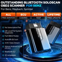 KINGBOLEN Soloscan OBD2 Car Diagnostic Case Scanner for Benz/Maybach/Sprinter,Code Reader with 50+reset Free Lifetime Update