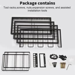 Power Tool Rack Electric Drill Holder Wall Mount Organizer Wrench Screwdriver Power Storage Shelf for Workshop Garage