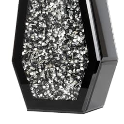 SHYFOY Black Flower Vase Crushed Diamond Glass Vase Large Mirrored Crystal Vases for Centerpieces Tall Floor Vases for Dried and