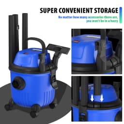 DayPlus 5000W Home/Industrial Vacuum Cleaner, Wet and Dry 3 IN 1 Bagless with HEPA Filter, 16Kpa, 4 Wheels, 15 Litre Capacity