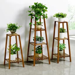 Indoor flower stand solid wood layered plant pot rack multi-layer display rack multiple flower pot storage rack