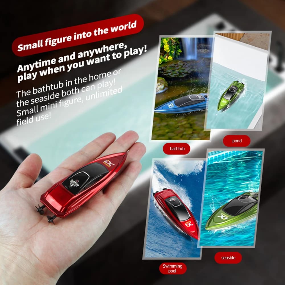 RC Boat Waterproof 2.4GHz Electric RC Speed Boat Remote Control Watercraft Ship Racing Model Toys for Children