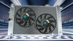 Aluminum radiator + fans For Vauxhall MK2 Astra 2.0 16V GTE 1983-1991 90 89 88 87 86 1984 1985 1986 1987 1988 1989 1990 83 84 85