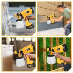 MELLWIN 1000ML Electric Spray Gun Cordless Paint Sprayer HVLP Car Furniture Steel Household Sprayer For Makita 18V Battery Pin