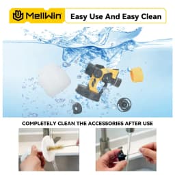 MELLWIN 1000ML Electric Spray Gun Cordless Paint Sprayer HVLP Car Furniture Steel Household Sprayer For Makita 18V Battery Pin