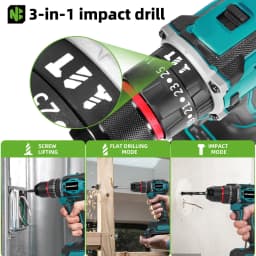 Brushless 30mm 21+3 Torque Electric Impact Drill 80N.m Cordless Screwdriver Drill Power Tool For Makita 18V Battery Pin