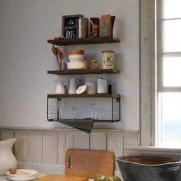 3pcs wooden wall-mounted shelves, hanging floating board wall storage racks, living room wall shelves