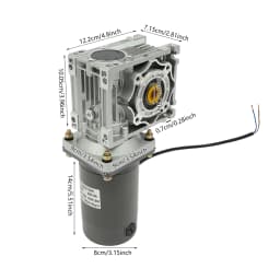 DM09 120W Gear Motor 1800rpm Pure Copper Motor DC 12V Adjustable Speed Worm Gear Reducer Gearbox Worm Gear Speed Reducer
