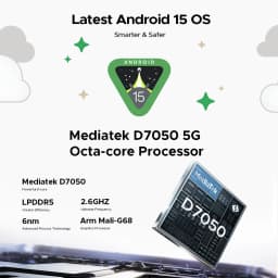 DOOGEE V Pad 2In1 5G PC Tablet 12" Screen Dimensity 7050 Android 15 32GB(8+24) 256GB 8800mAh Battery Ultra-thin 5g Smart Pad