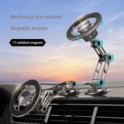 360 Rotation Foldable Magsafe Magnetic Car Phone Holder Auto Dashboard Windshield GPS Navigation Car Bracket Zinc Alloy Stand