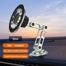 360 Rotation Foldable Magsafe Magnetic Car Phone Holder Auto Dashboard Windshield GPS Navigation Car Bracket Zinc Alloy Stand