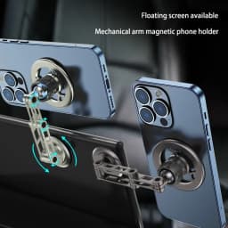 360 Rotation Foldable Magsafe Magnetic Car Phone Holder Auto Dashboard Windshield GPS Navigation Car Bracket Zinc Alloy Stand
