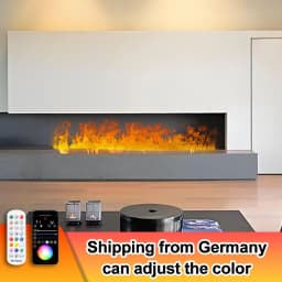 Smart 3D Mist Fireplace with LED Colored Flame App Controlled Water Mist Electric Fireplace for Living Room TV Wall Decoration