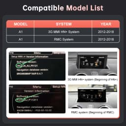 RoadTop Car Multimedia Display For Audi A1 2012-2018 12.3'' Linux Screen With Wireless Carplay Android Auto Mirrorlink Functions