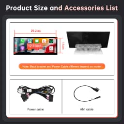 RoadTop Car Multimedia Display For Audi A1 2012-2018 12.3'' Linux Screen With Wireless Carplay Android Auto Mirrorlink Functions