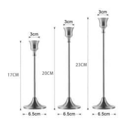 3Pcs/set Tulip Nordic Candlesticks Gold Candlestick Candle Holder Dinner Decor