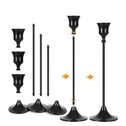 3Pcs/set Tulip Nordic Candlesticks Gold Candlestick Candle Holder Dinner Decor