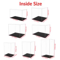 Odoria Large Acrylic Display Case 30/35/43/52/56cm Dustproof Clear Box Cabinet for Action Figure Collectibles Model Doll Scale