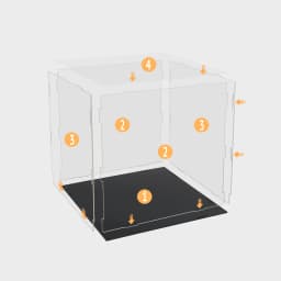 Odoria Large Acrylic Display Case 30/35/43/52/56cm Dustproof Clear Box Cabinet for Action Figure Collectibles Model Doll Scale
