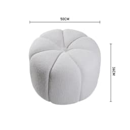 Voltsify Round Shape Teddy Fabric Multifunctional Household Footstool