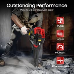 1900W 52CC Tree Digging Machine Multifunction Digging Aluminum Alloy Root Digger Gas-powered Transplanting