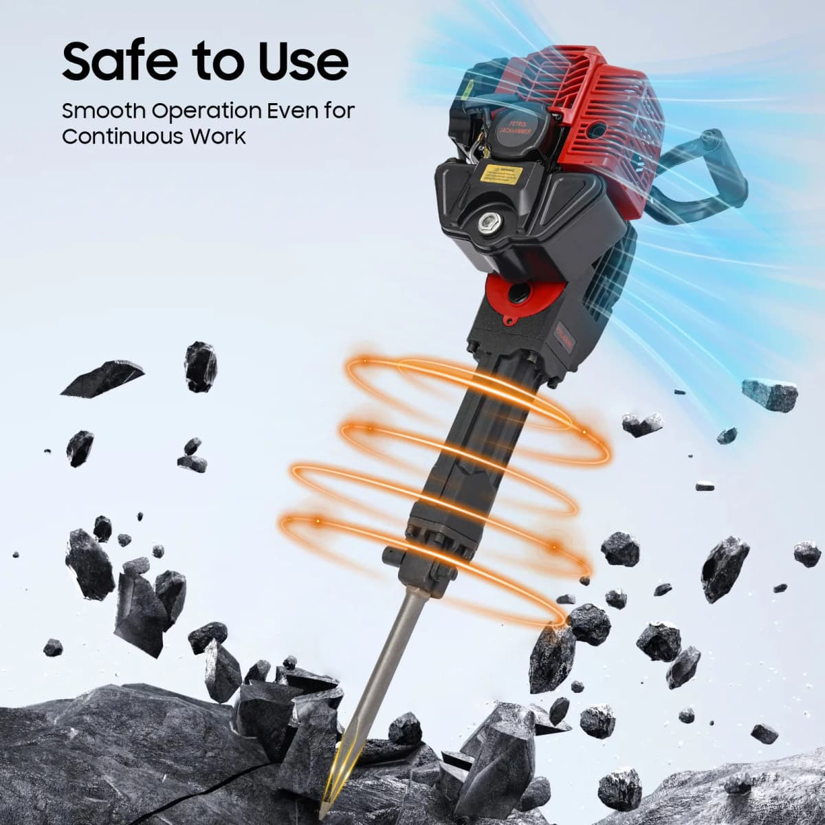 1900W 52CC Tree Digging Machine Multifunction Digging Aluminum Alloy Root Digger Gas-powered Transplanting