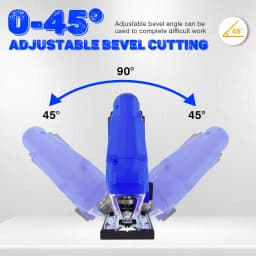 400W Cordless Jigsaw with 1500mAh Li-Ion Battery and Charger, Brushless Motor, 8pcs Blades, LED Light, 3000 SPM, for Wood Metal