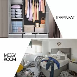 Canvas Wardrobe Clothes Closet Organizer Portable Storage Cupboard for Bedroom 105*45*163cm Fabric Closet