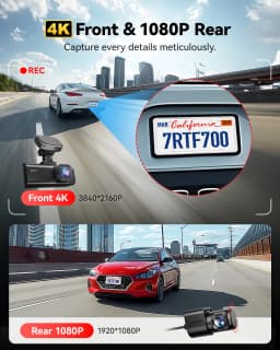 REDTIGER F7N PRO Dash Camera 4K Dash Cam Video Recorder Built-in WiFi GPS FOV 170° Dash Cam With STARVIS 2 SENSOR Night Vision