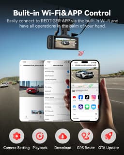 REDTIGER F7N PRO Dash Camera 4K Dash Cam Video Recorder Built-in WiFi GPS FOV 170° Dash Cam With STARVIS 2 SENSOR Night Vision