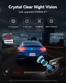 REDTIGER F7N PRO Dash Camera 4K Dash Cam Video Recorder Built-in WiFi GPS FOV 170° Dash Cam With STARVIS 2 SENSOR Night Vision