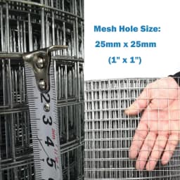 915mm x 30m Galvanized Welded Wire Mesh, Garden Fencing Netting, Hardware Cloth for Chicken Coop, Rabbit Hutch, Animal Enclosure