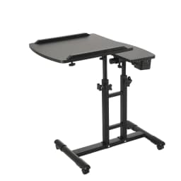 Mobile Tattoo Workstation Tray Cart With 4 Wheels, Adjustable Arm Rest, Modern Style, 25.2 X 15.75 X 22.64-35.43 Inches