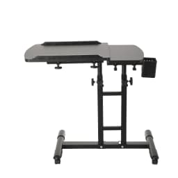 Mobile Tattoo Workstation Tray Cart With 4 Wheels, Adjustable Arm Rest, Modern Style, 25.2 X 15.75 X 22.64-35.43 Inches