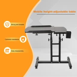 Mobile Tattoo Workstation Tray Cart With 4 Wheels, Adjustable Arm Rest, Modern Style, 25.2 X 15.75 X 22.64-35.43 Inches