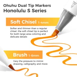 Ohuhu Honolulu S 48 Colors Marker Pen Set Alcohol Art Markers Red Dot Design Dual Tips Sketching Drawing School Art Supplies