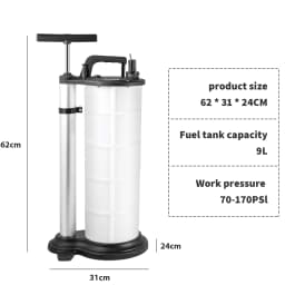 9L Fluid Extractor Manual Hand-Operated Car Brake Oil Changer with Hose Vacuum Fluid Oil Pump for Car Accessories