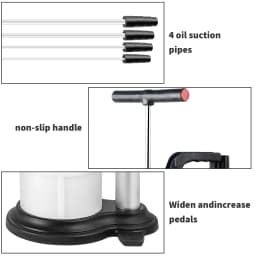 9L Fluid Extractor Manual Hand-Operated Car Brake Oil Changer with Hose Vacuum Fluid Oil Pump for Car Accessories