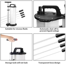 9L Fluid Extractor Manual Hand-Operated Car Brake Oil Changer with Hose Vacuum Fluid Oil Pump for Car Accessories