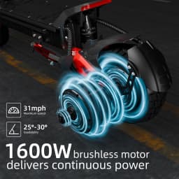USA CA UK EU Warehouse 1600W Off Road Electric Scooter for Adult 48V 18Ah Speed 28mph Range 30miles Foldable Commuting eScooter