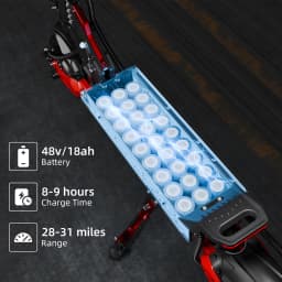 USA CA UK EU Warehouse 1600W Off Road Electric Scooter for Adult 48V 18Ah Speed 28mph Range 30miles Foldable Commuting eScooter
