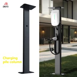 GWUYU EV Charging Holder Pedestal Stand Easy to Install Universal EV Charging Mounting Pole Aluminum Alloy EVSE Pillar Stand